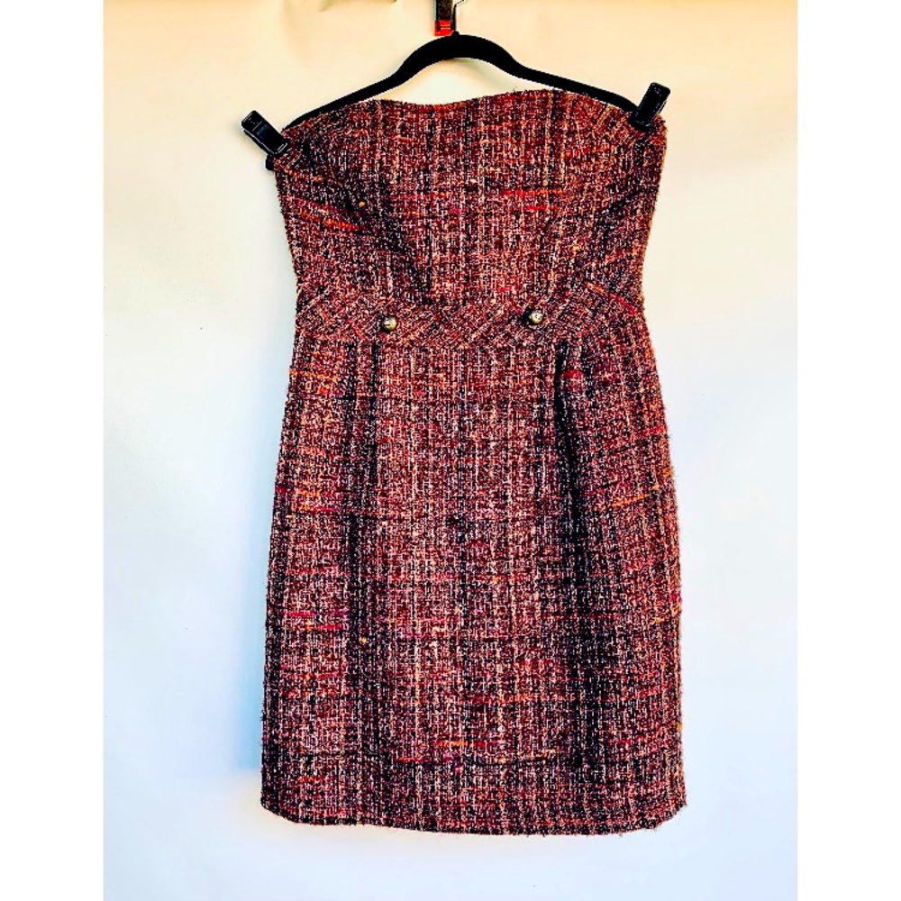 Strapless, Tweed Dress.